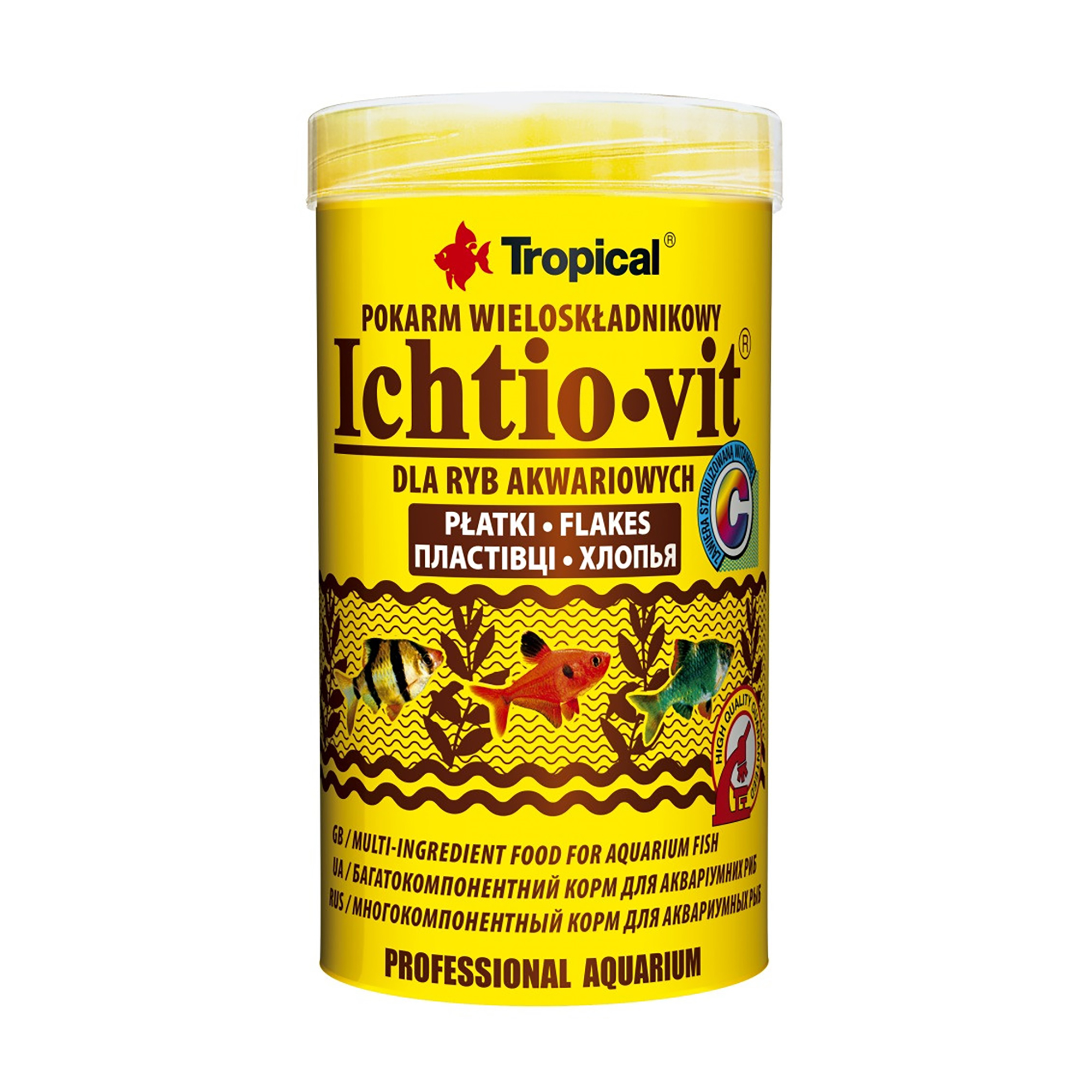 Корм для всіх акваріумних риб Tropical Ichtio-Vit в пластівцях, 100 г